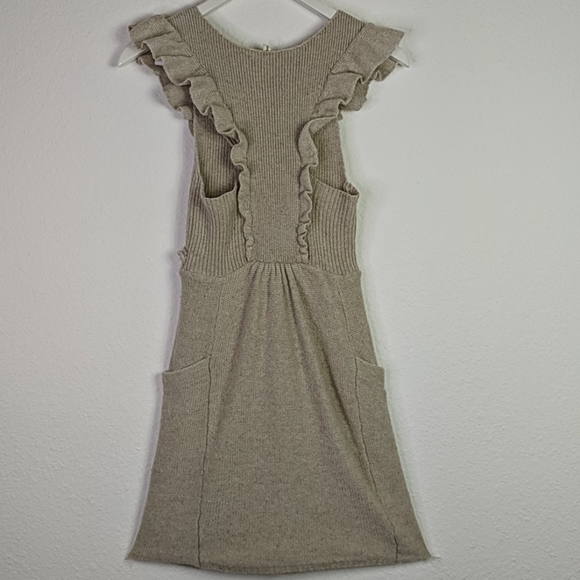 Anthro Moth Converging Roads Ruffle Sweater Dress - Picture 8 of 15